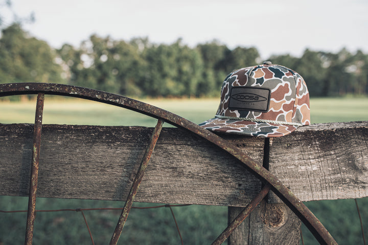 Leather Patched Camo Coosa Hat