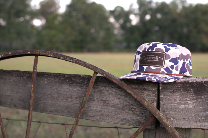 Quick Dry Leather Patch Camo Hat