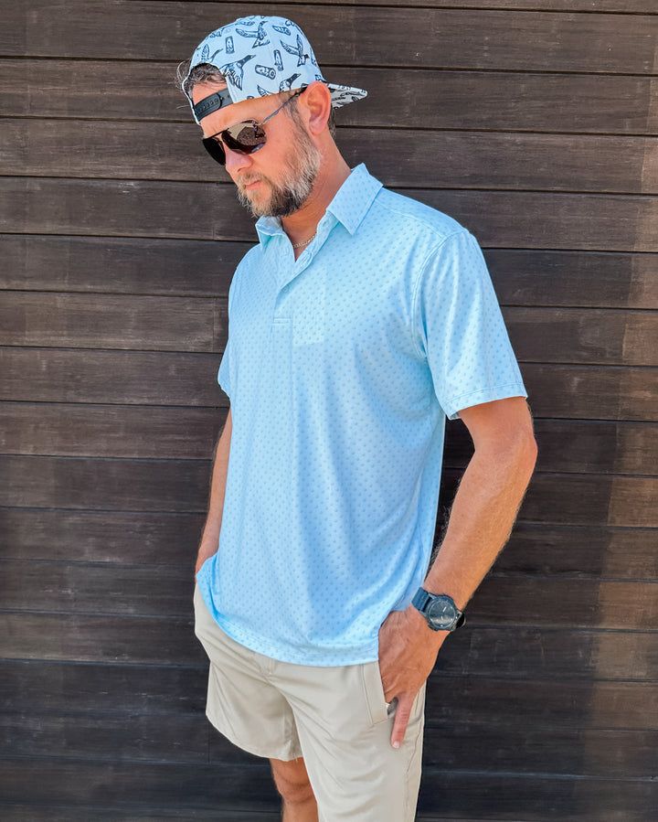 Lt Blue Golf Men's Performance Polo