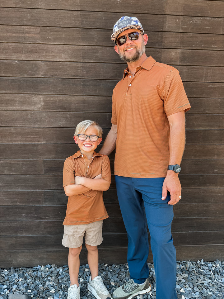 Rust/Hunter Kids Performance Polo